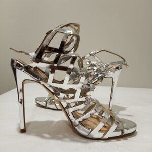 LILLIANA SILVER GLADIATOR SANDALS WOMEN SIZE 10